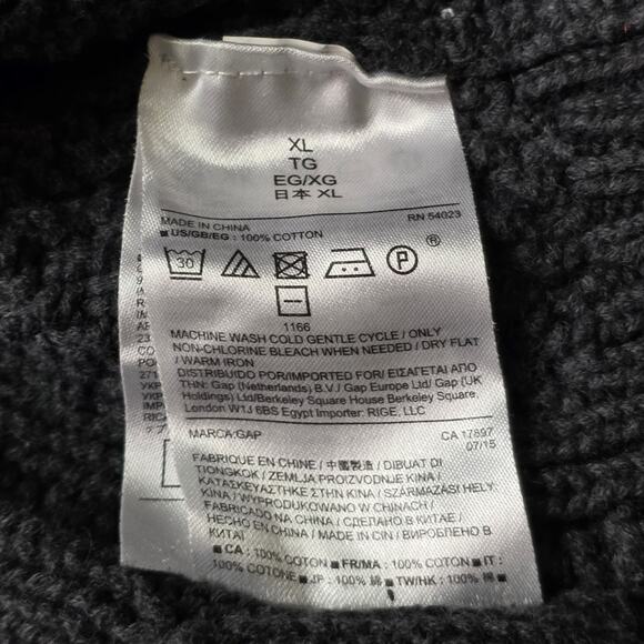 GAP Cable Knit Sweater Women’s XL Gray Crewneck - Picture 3 of 7